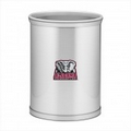 Collegiate Logo Brushed Chrome Mylar Oval Wastebasket - Alabama